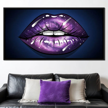 Galactic Kiss Enchantment Canvas Wall Art