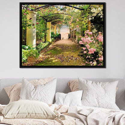 Floral Walkway Canvas Wall Art