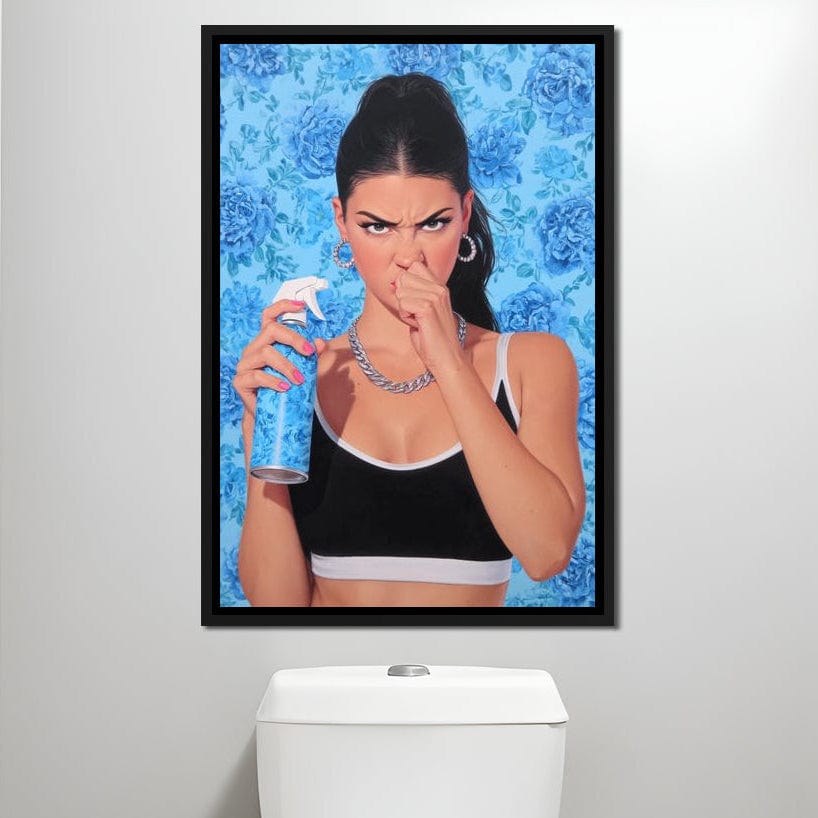 Bathroom Spray Attitude Canvas Wall Art