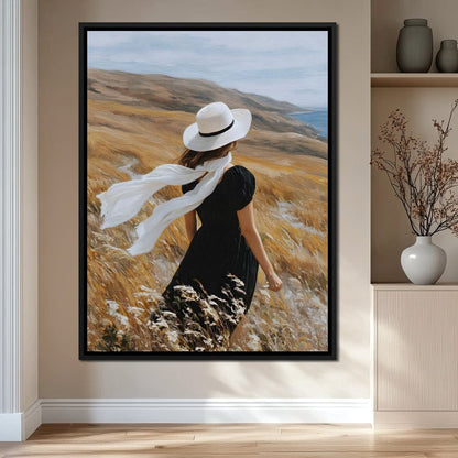 Wind Swept Hillside Muse Canvas Wall Art