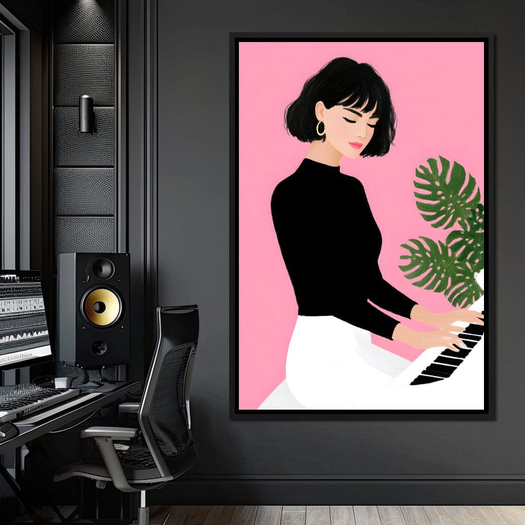 Melody on Rose Studio Keys Canvas Wall Art