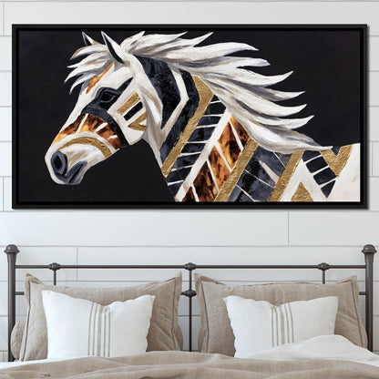 Majestic Mane in Motion Canvas Wall Art