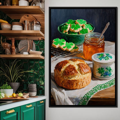 Shamrock Cookies Honey Loaf Canvas Wall Art