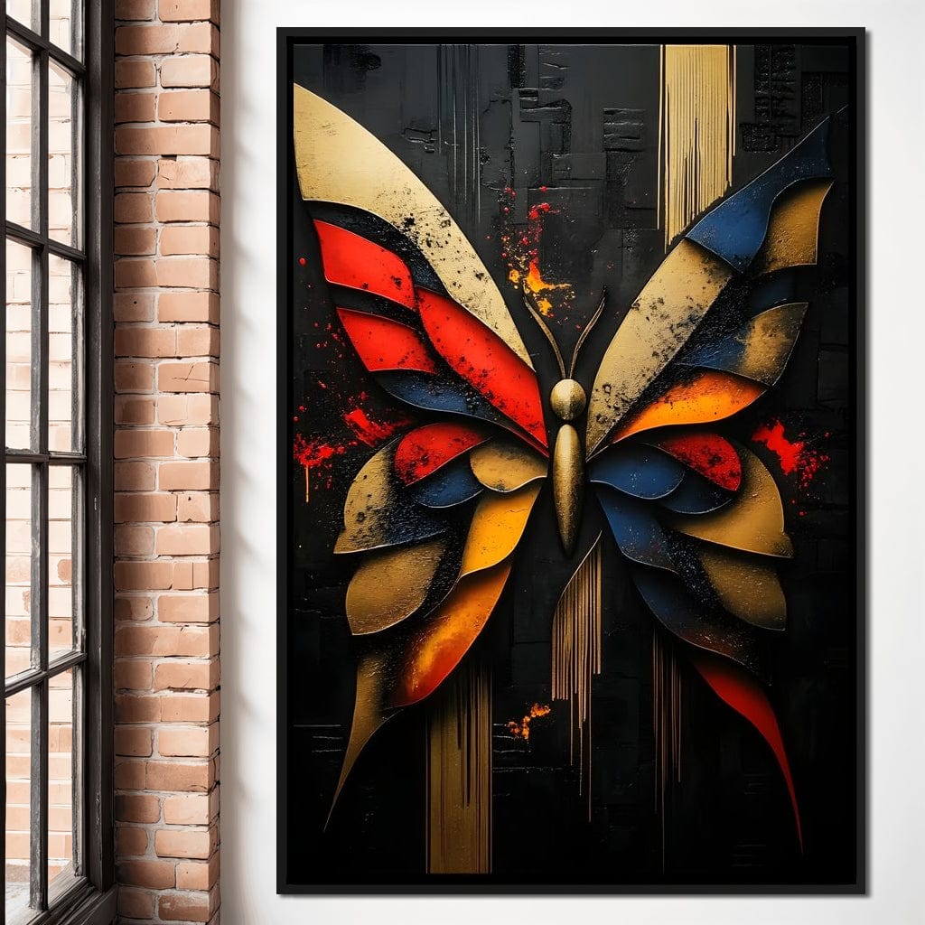 Butterfly Radiance Symphony Canvas Wall Art