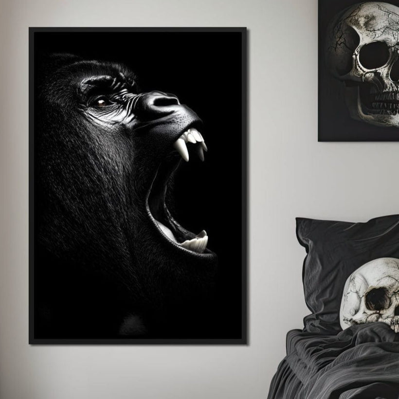 Primal Roar Silence Echoes Canvas Wall Art