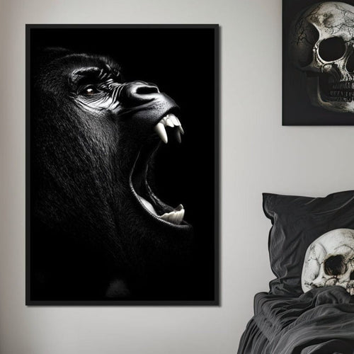 Primal Roar Silence Echoes Canvas Wall Art