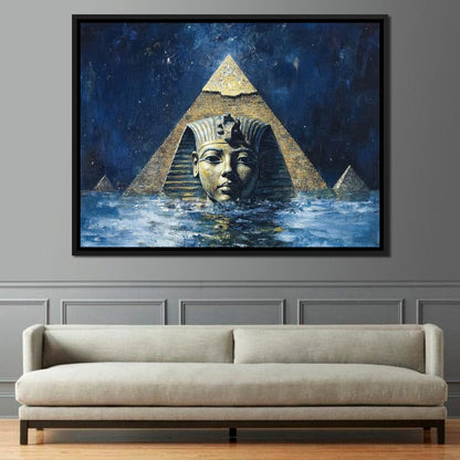Pharaoh's Timeless Reflection Canvas Wall Art