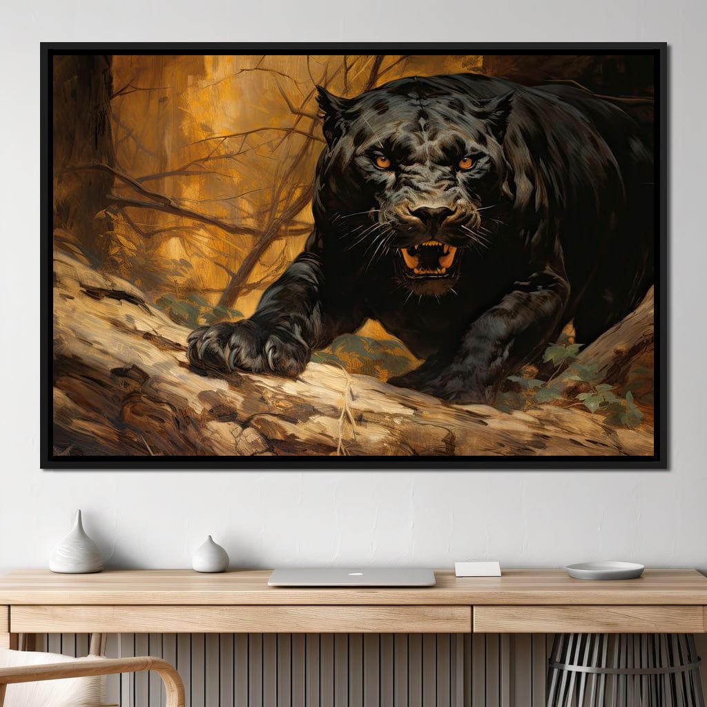 Forest Panther Canvas Wall Art