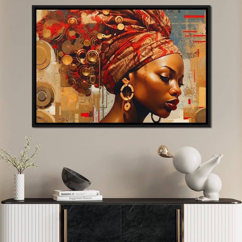 African Portrait Dingane Canvas Wall Art
