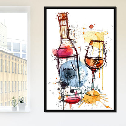 Red Wine Splash Canvas Wall Art