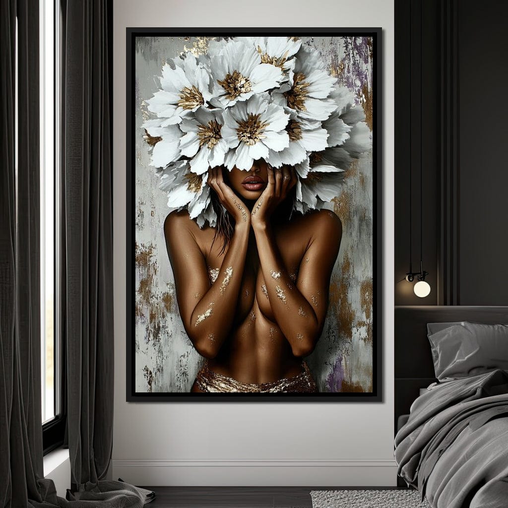 Floral Embrace of Divinity Canvas Wall Art