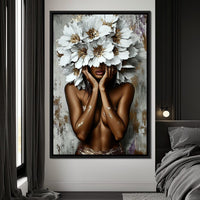Floral Embrace of Divinity Canvas Wall Art