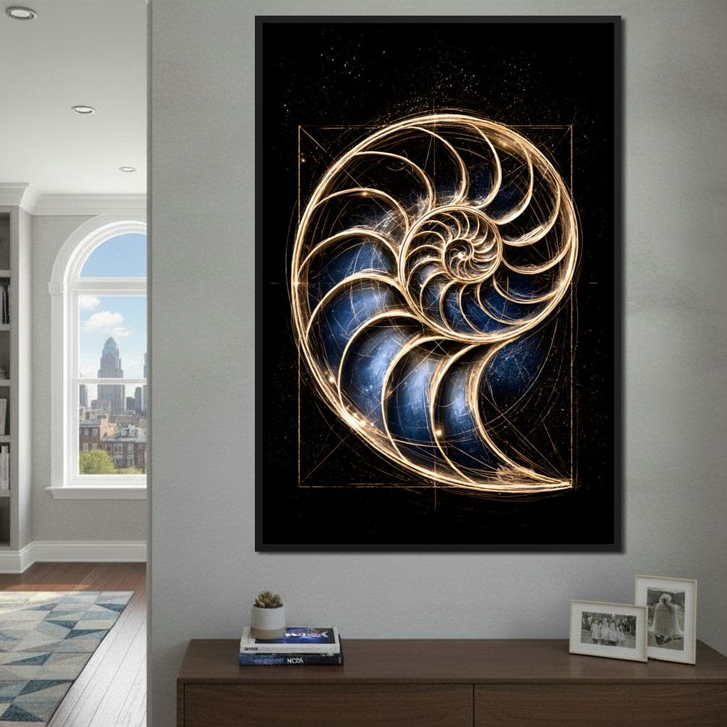 Golden Proportion of the Infinite Cosmos Canvas Wall Art