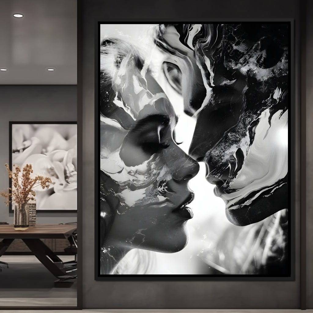 Luminous Liquid Kisses Canvas Wall Art