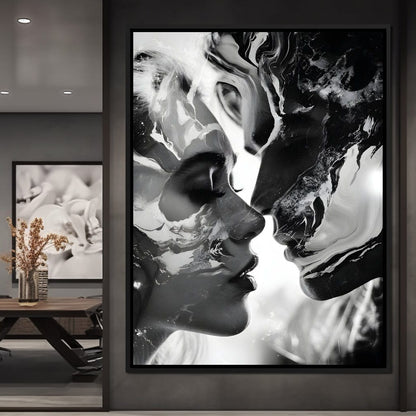 Luminous Liquid Kisses Canvas Wall Art