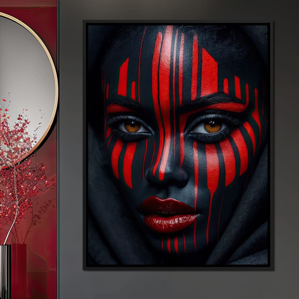 Scarlet Ritual Canvas Wall Art
