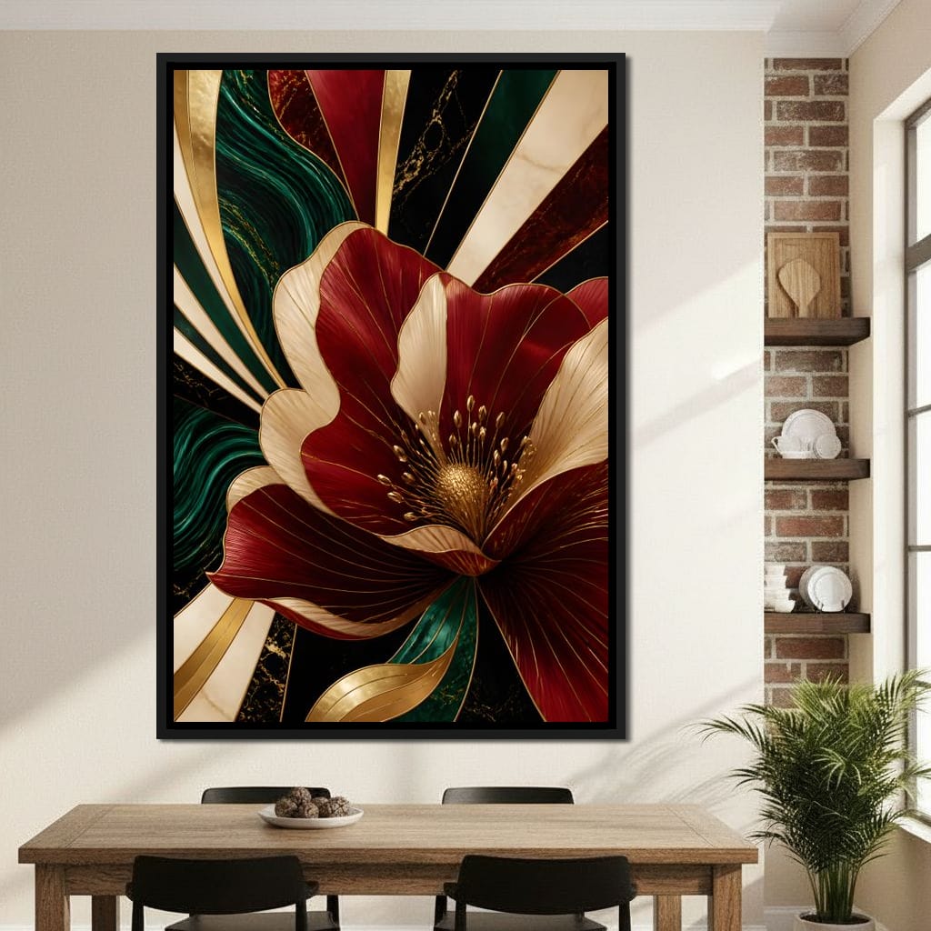 Gilded Petals Of Canvas Wall Art