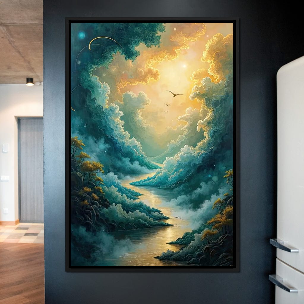 Golden Path Through Dreams Canvas Wall Art
