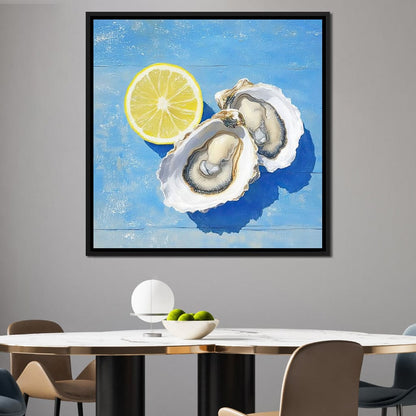 Seaside Citrus Oysters Delight Canvas Wall Art
