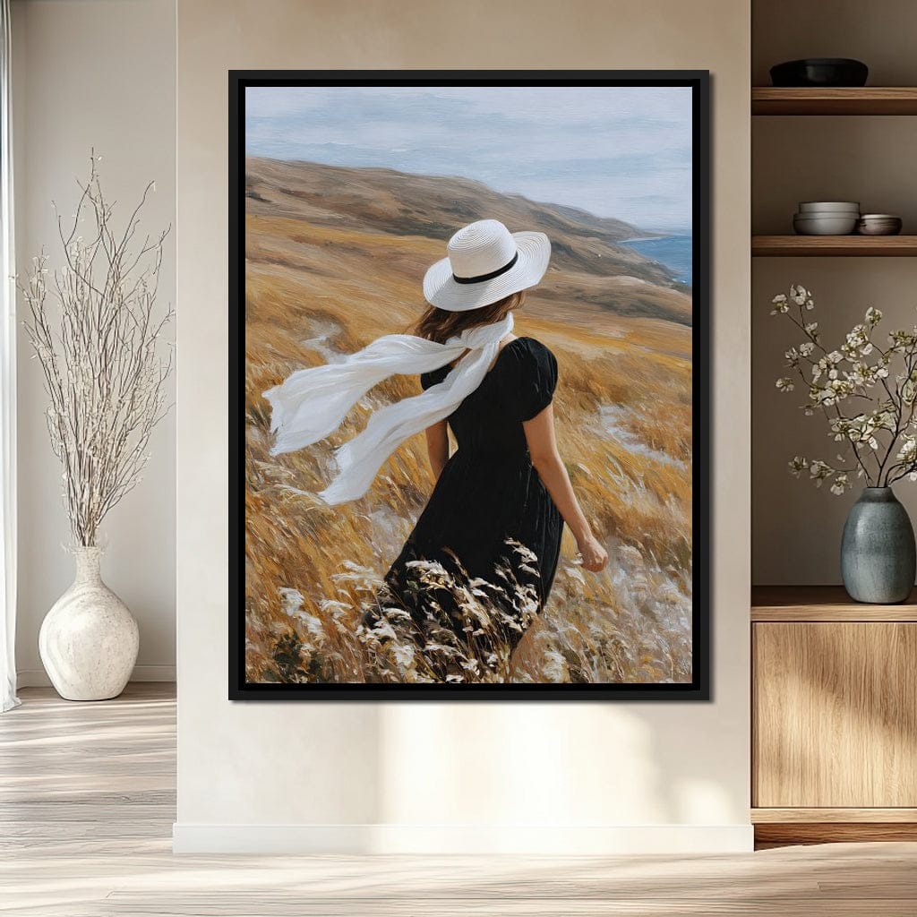 Wind Swept Hillside Muse Canvas Wall Art
