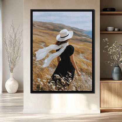 Wind Swept Hillside Muse Canvas Wall Art