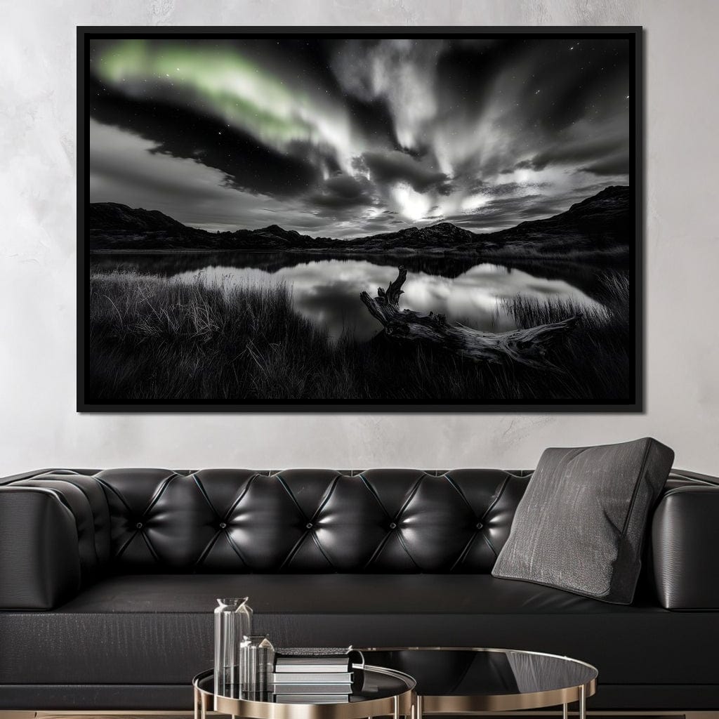 Eternal Wilderness Light Green Glow Canvas Wall Art