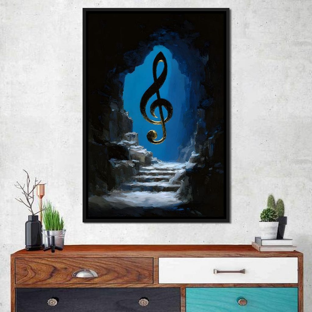 Celestial Clef Cavern Song Canvas Wall Art