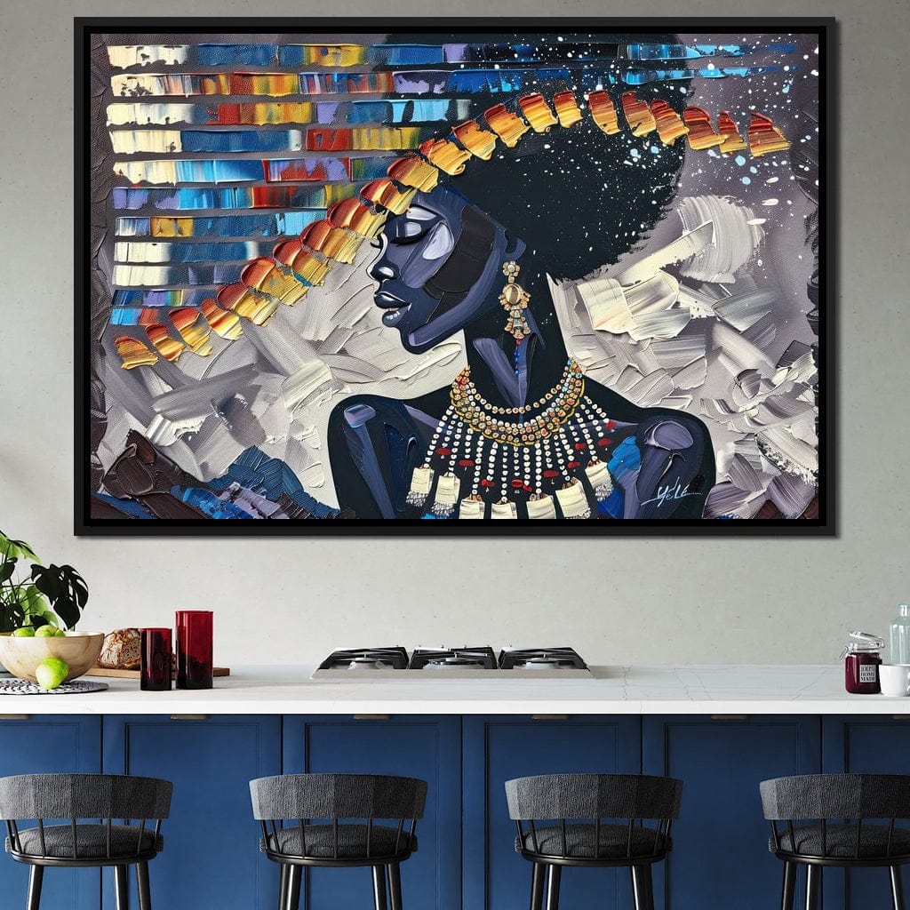 Starry Night Silhouette Canvas Wall Art