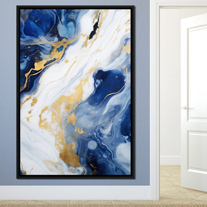 Glossy Liquid Abstraction Canvas Wall Art