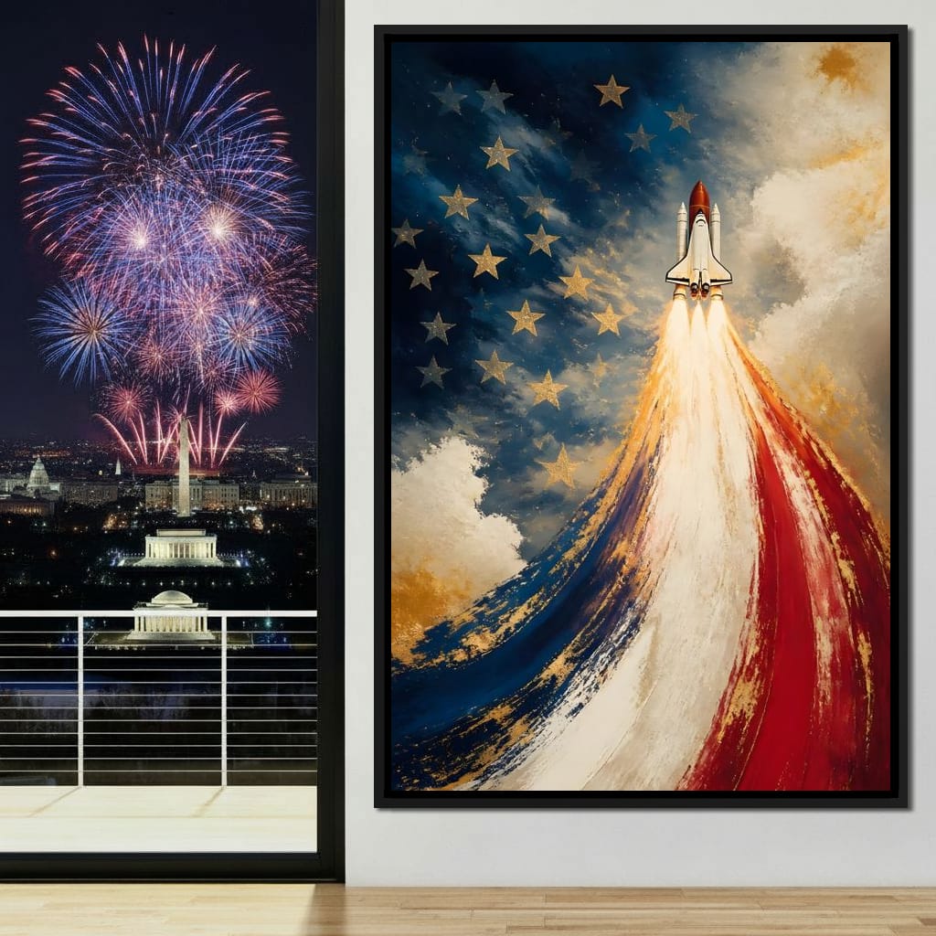 Ascending The National Spirit Canvas Wall Art