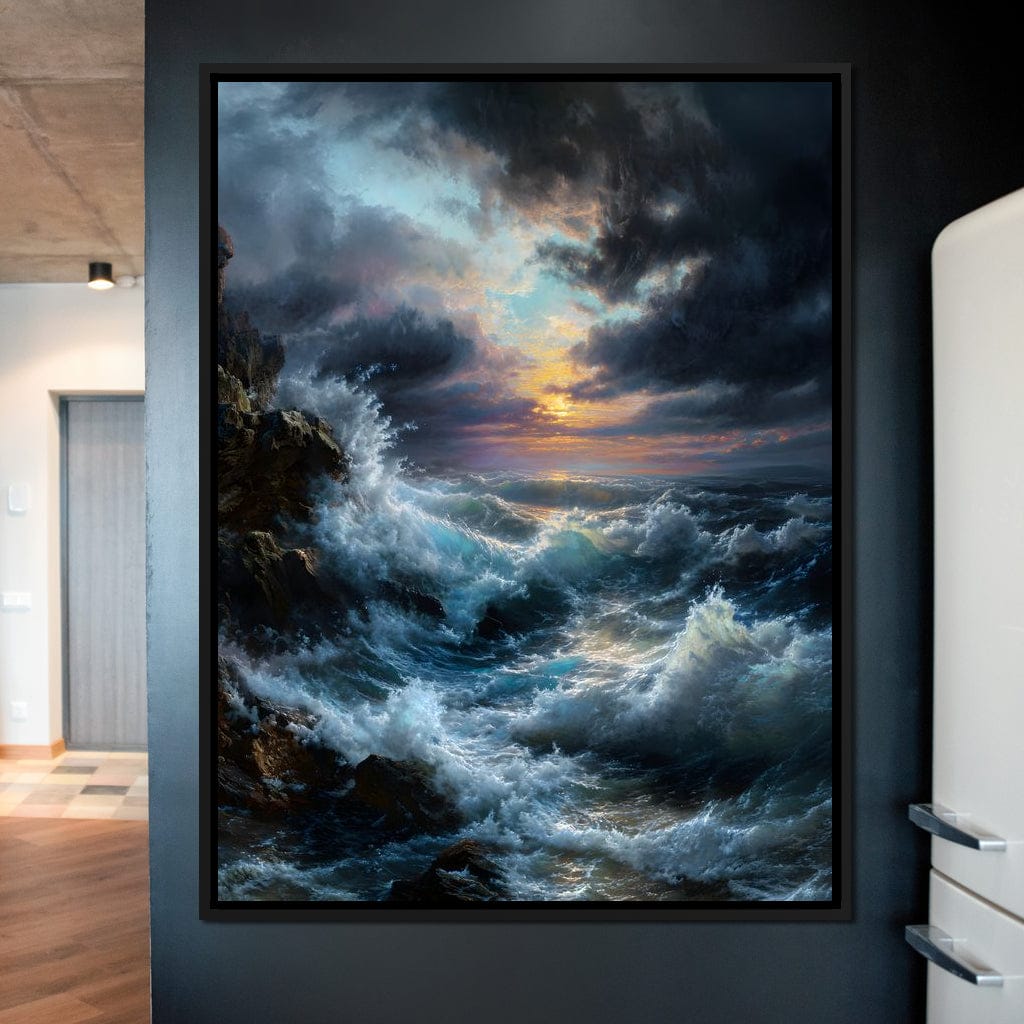 Tempest Dawn Ocean Fury Canvas Wall Art