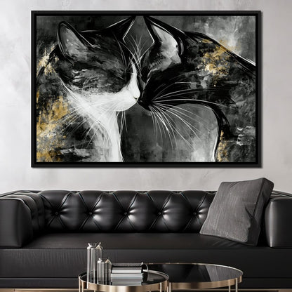 Gentle Connection Of Midnight Souls Canvas Wall Art