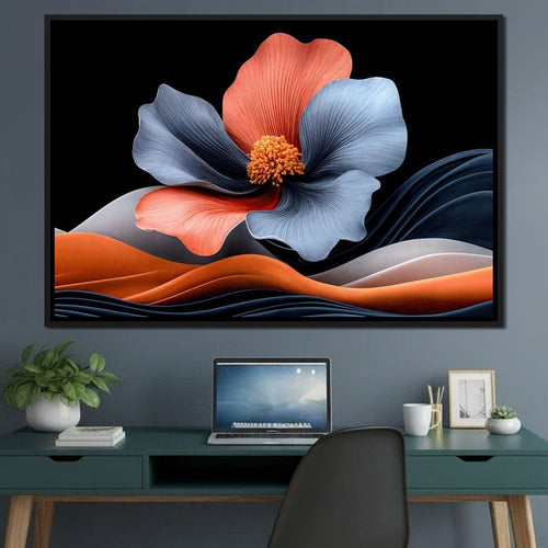 3D Bloom of Eternal Radiance Canvas Wall Art