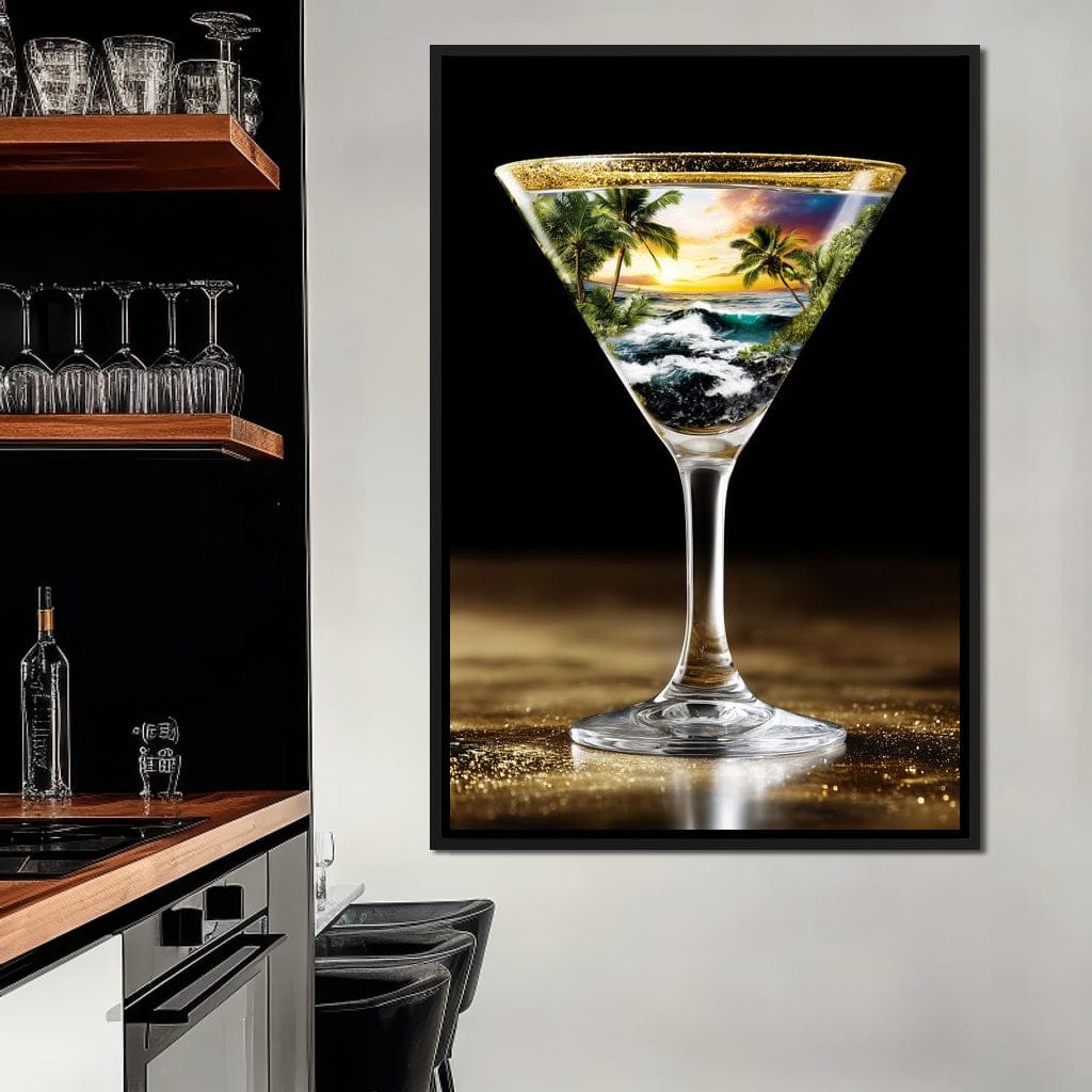 Tropical Sunset Cocktail Dream Canvas Wall Art