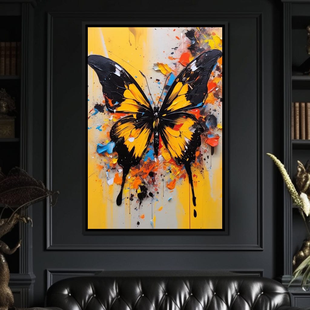 Whimsy of Fluttering Colors Canvas Wall Art
