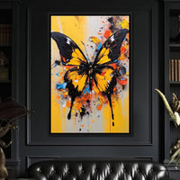 Whimsy of Fluttering Colors Canvas Wall Art