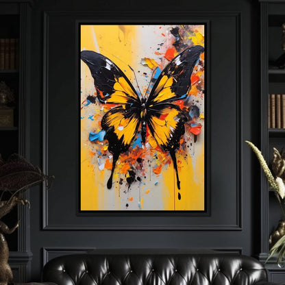 Whimsy of Fluttering Colors Canvas Wall Art