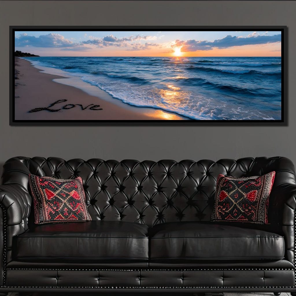 Sunset Shores Eternal Affection Canvas Wall Art