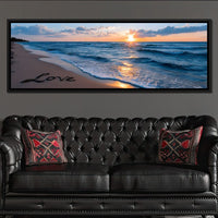 Sunset Shores Eternal Affection Canvas Wall Art