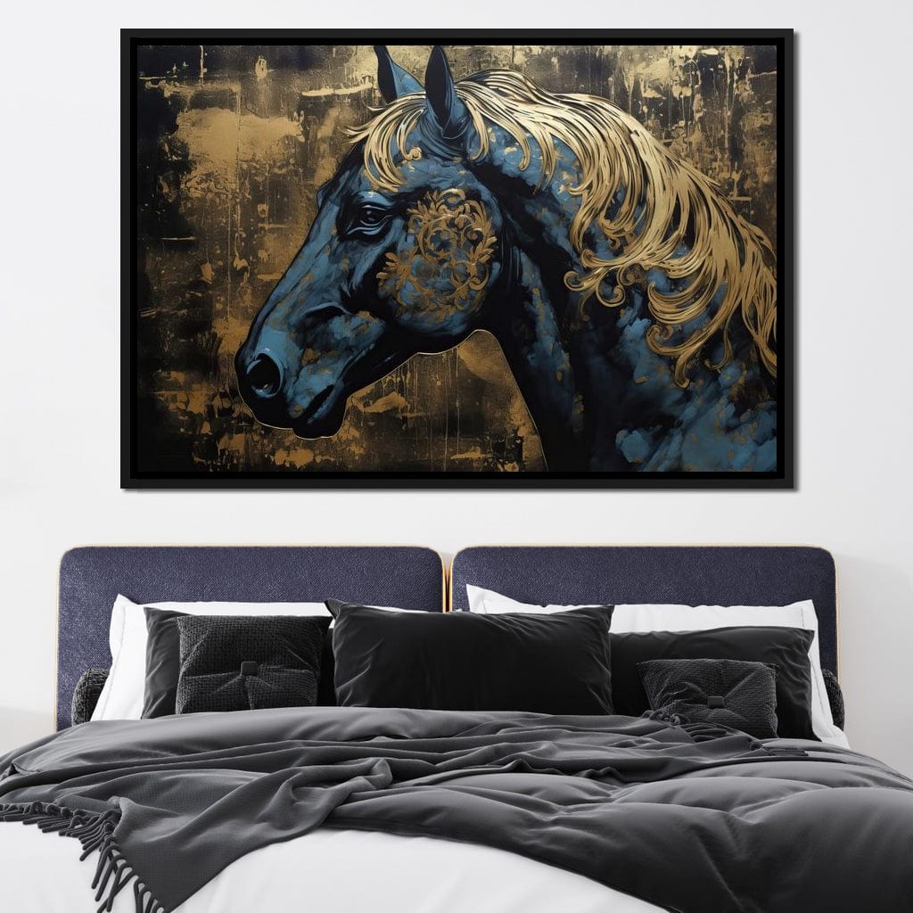Gilded Royal Horse Canvas Wall Art