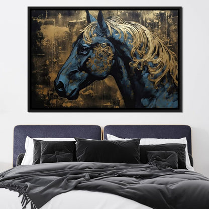 Gilded Royal Horse Canvas Wall Art