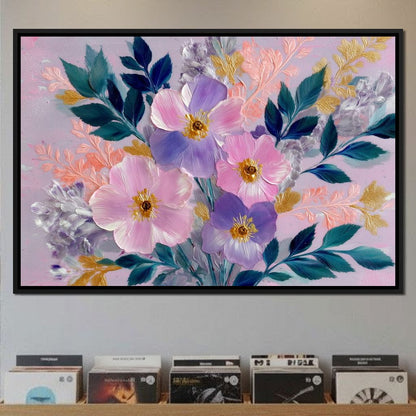 Pastel Peony Garden Glow Canvas Wall Art