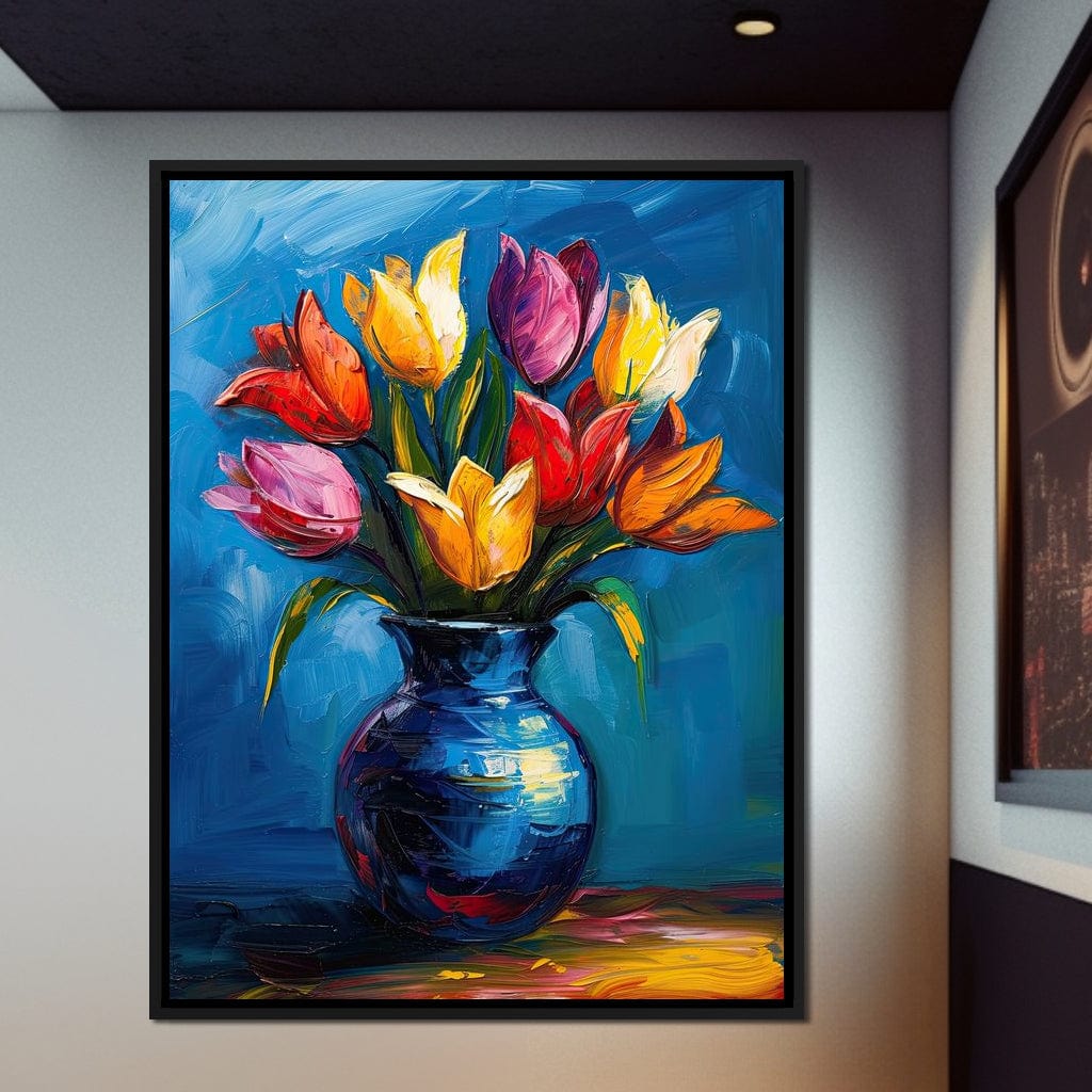 Tulips Flowers Bouquet Canvas Wall Art