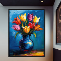 Tulips Flowers Bouquet Canvas Wall Art