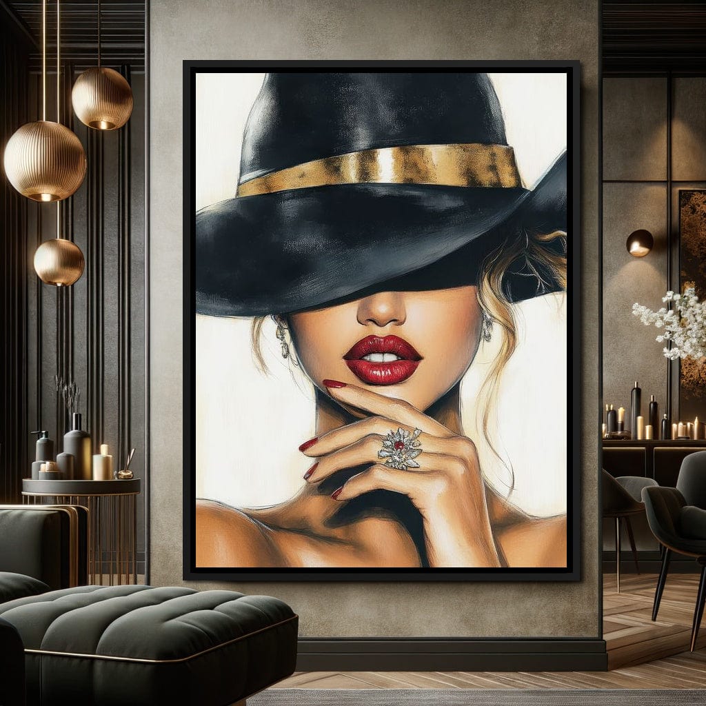 Midnight Allure Elegance Canvas Wall Art