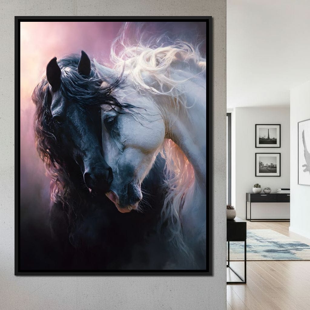 Shadowlight Twin Horses Canvas Wall Art
