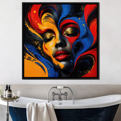 The Face Becomes Emotion Canvas Wall Art