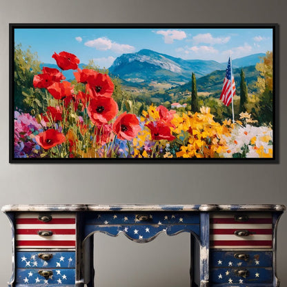 Majestic Valley Blooms Vista Canvas Wall Art