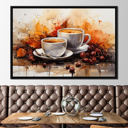 Autumn Coffee Brew Canvas Wall Art