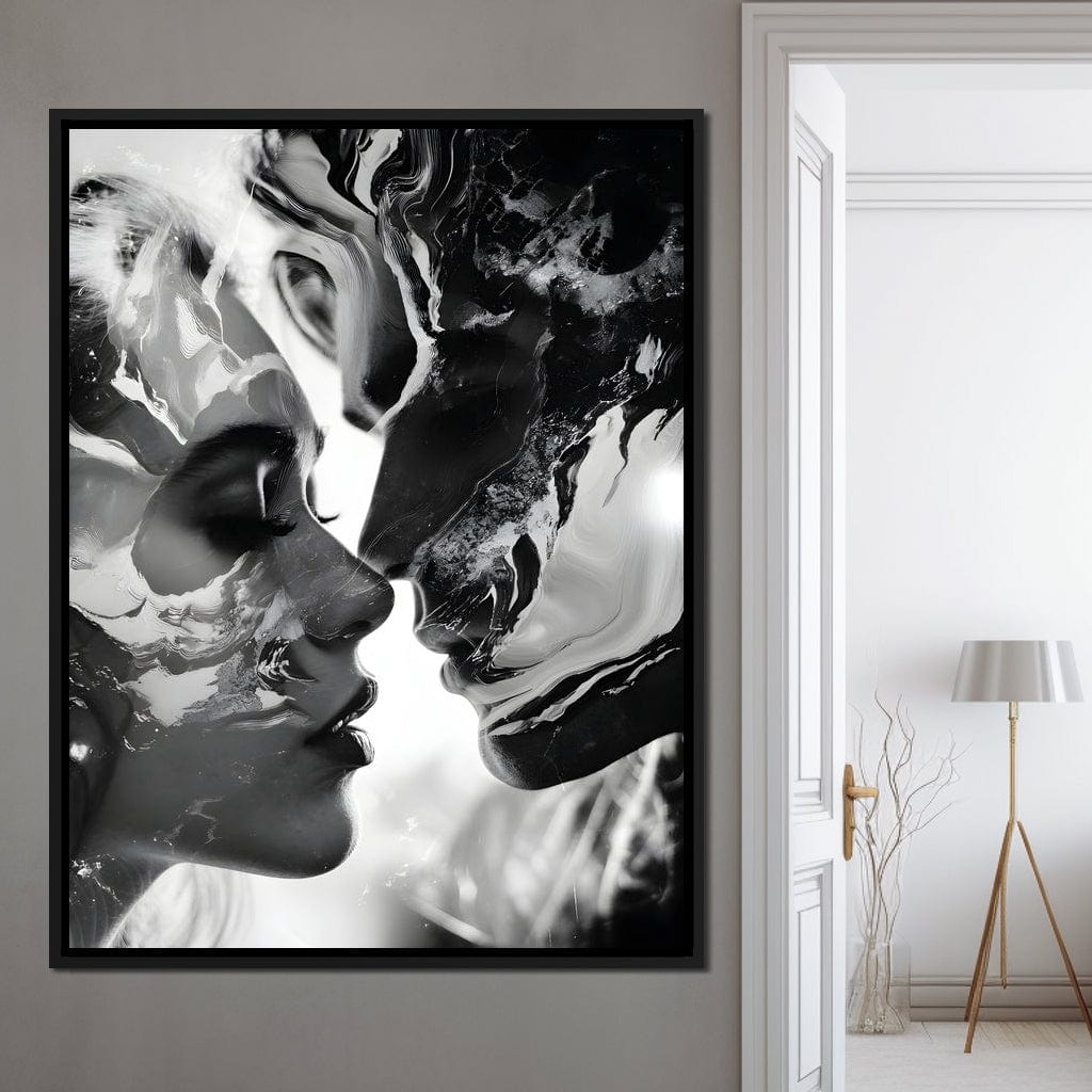 Luminous Liquid Kisses Canvas Wall Art